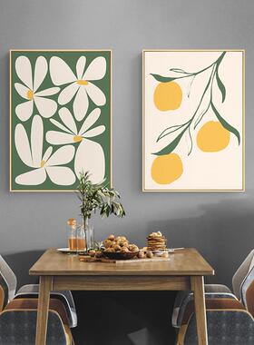 欧原木风客画厅北装饰画黄色挂画小清新日餐厅壁沙SQ5056发背景墙