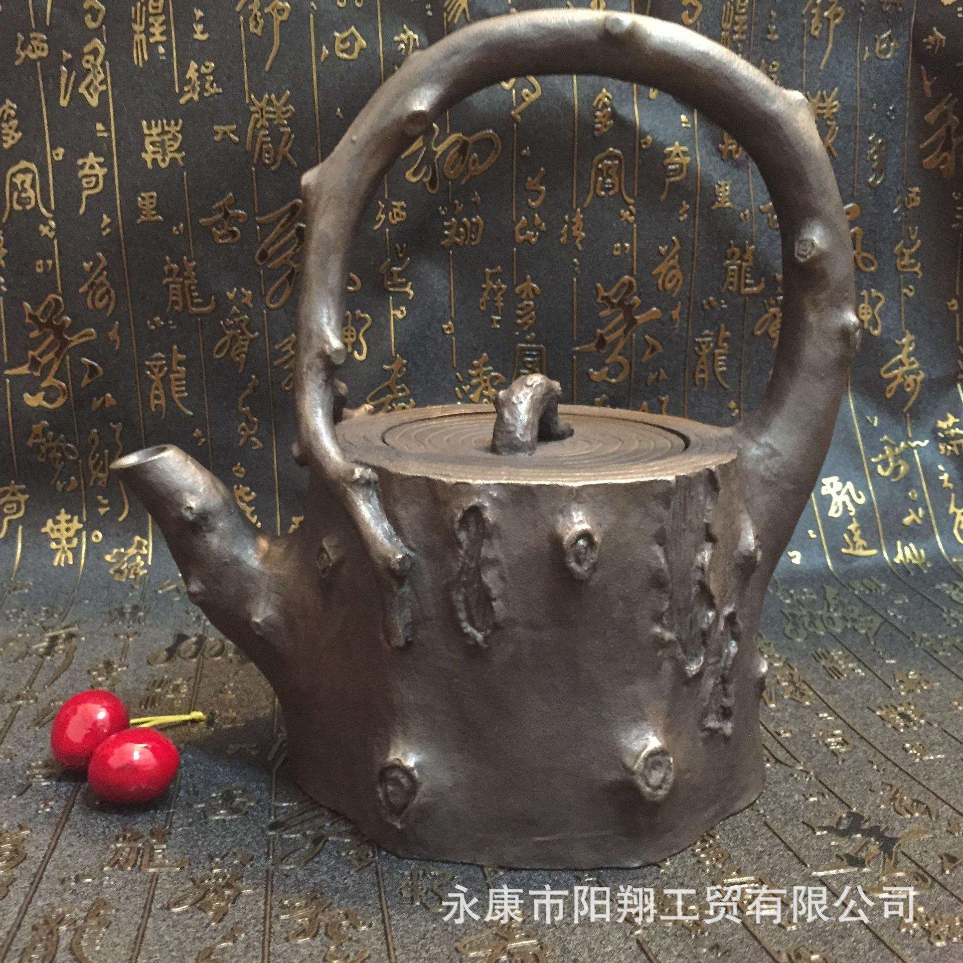 金义堂复古养身手工茶壶泡茶壶树根高档功夫铁茶壶
