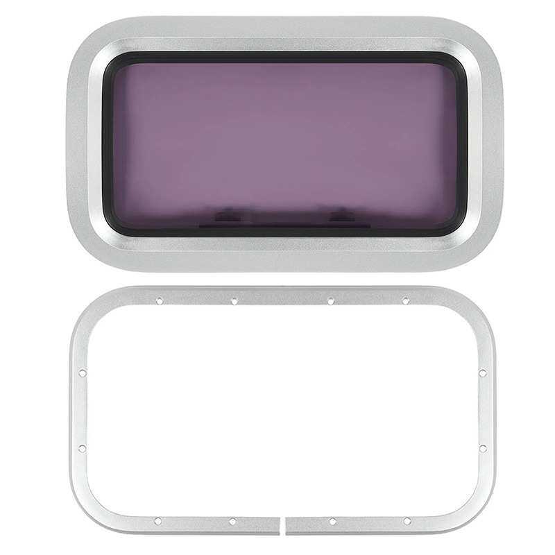 长方形舷窗铝合金框钢化玻璃天窗船窗水密舷窗 船用游艇五金配件