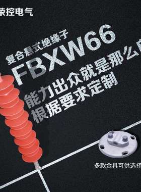 荣控66KV高压复合悬式绝缘子FXBW66户外线路硅橡胶绝缘子非标可定