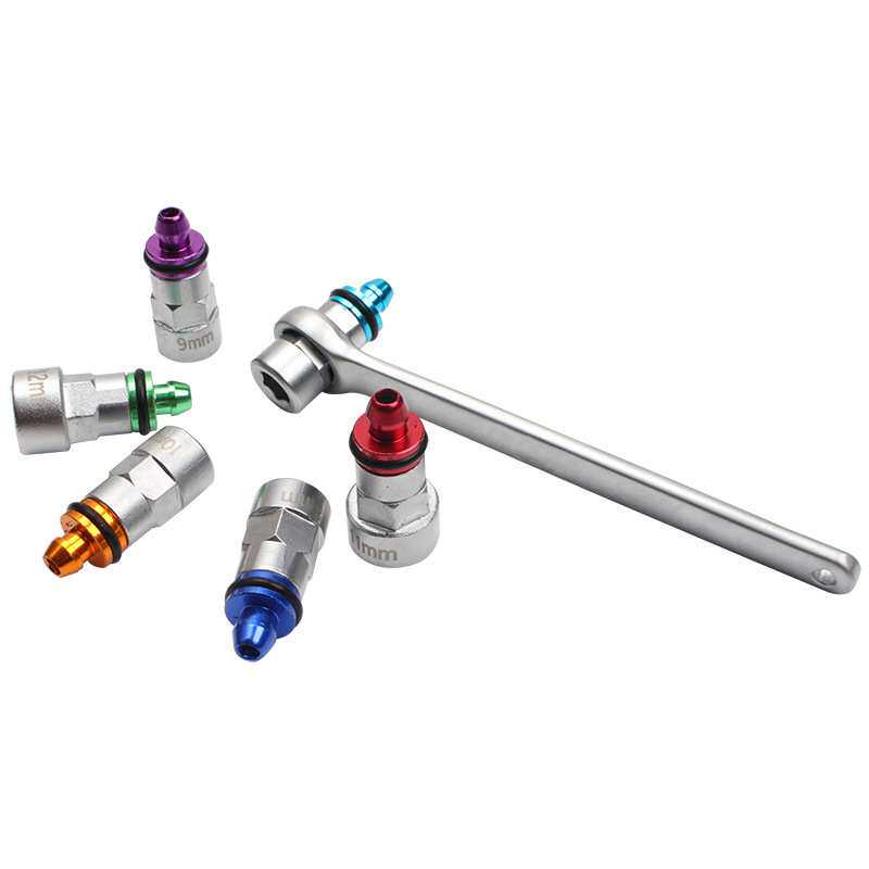 8件套刹车分泵螺丝放油套筒扳手 制动系统排气扳手 放油排气扳手