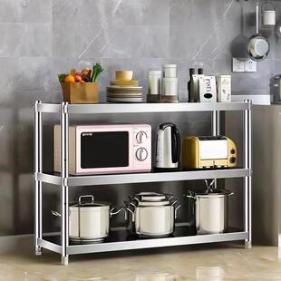 不锈钢落地置物架家用台子水吧台商用架子桌子工作台餐饮厨房后厨