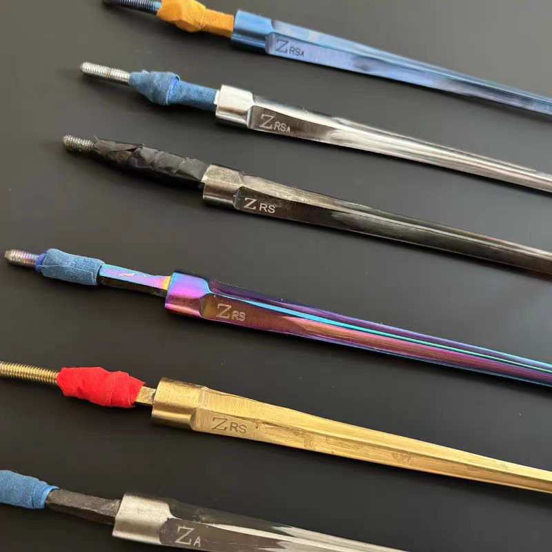 章牌剑条阿章不锈击剑电动重剑剑条银彩金蓝黑色认证器材比赛