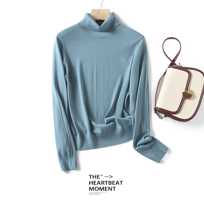 【甜甜粉丝专享】高领女款可机洗100%绵羊毛纯羊毛衫针织HN659
