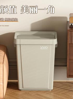 厨房垃圾桶盖容家用大量无按压式带压框垃圾桶厅轻奢带盖VMK客垃