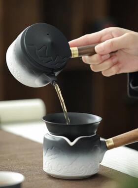 日式温OCQ炉浪屿侧把茶壶陶瓷茶暖器蜡烛加热茶壶座温底茶器煮茶