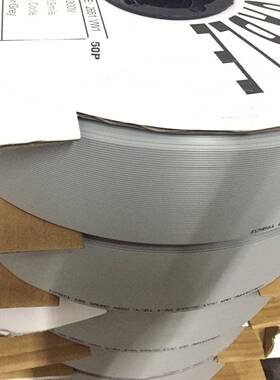 287651红边灰线7股0.1铜丝1-.27间距265128awg排线FC排扁平线1064