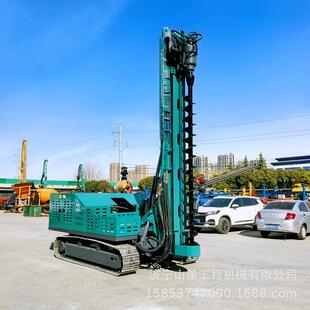 地面电站履带光伏钻机自动伸缩塔架螺旋打桩机稳固基础快速作业