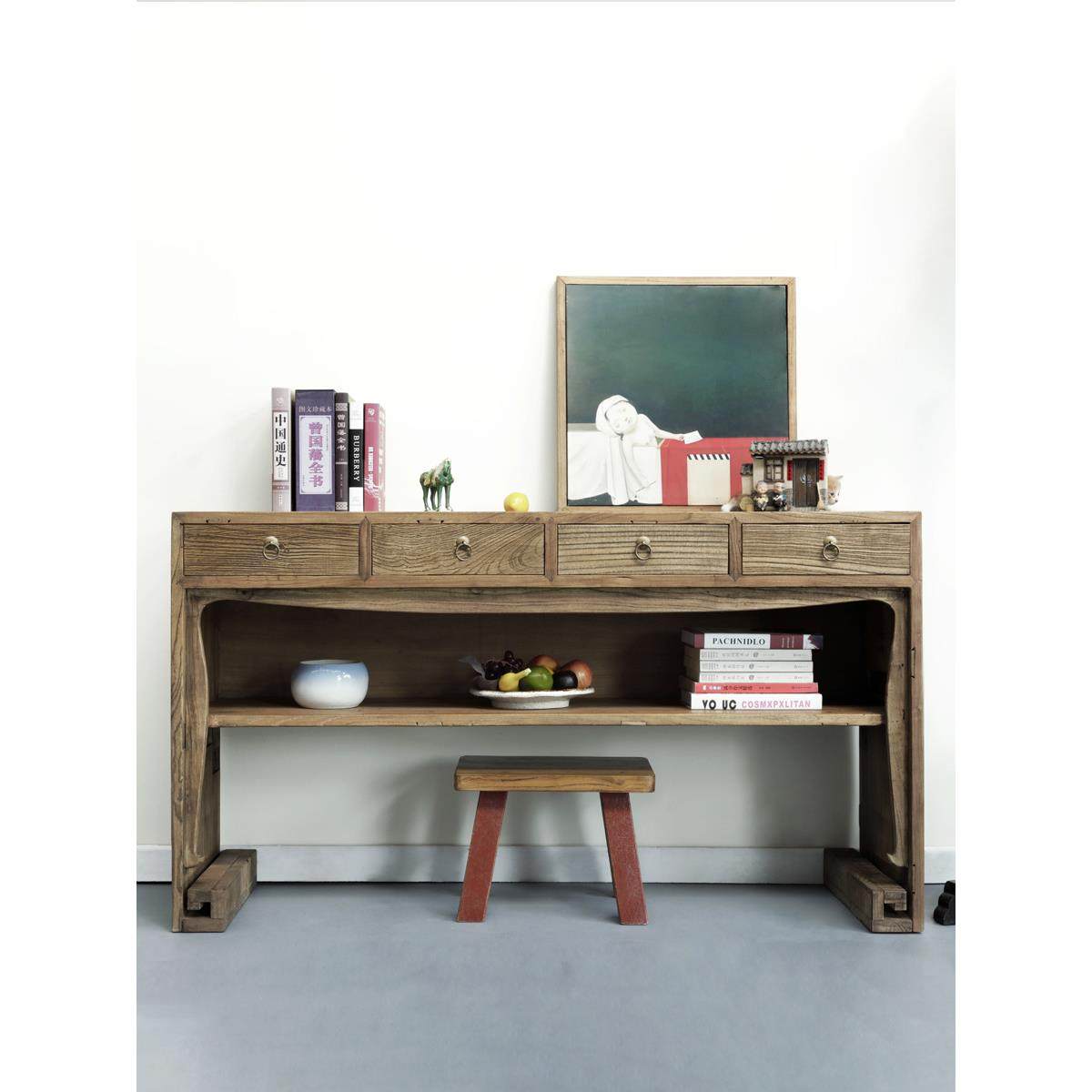 老榆木玄关桌实木门厅装饰柜免漆门板家具储物新中式供桌,电子元器件市场,其它元器件,淘宝优惠券,粉丝福利购,淘宝优惠卷