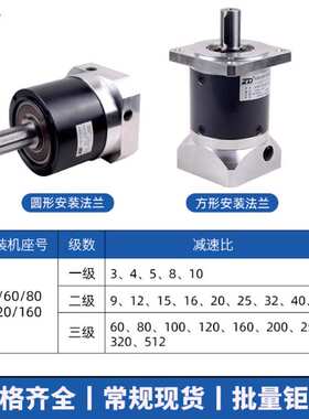 中大力德步进伺服电机减速机80ZDF/120ZDF高精度行星齿轮减速器