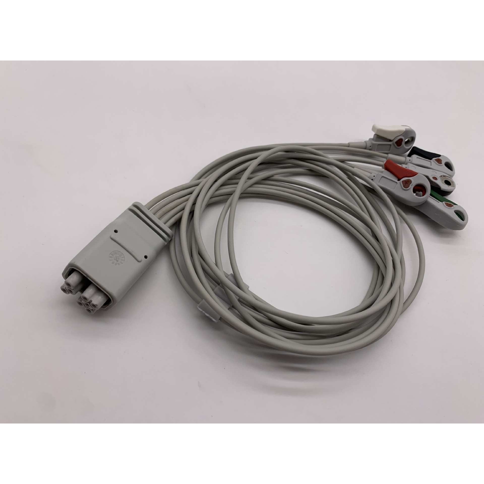 兼容GE心电监护仪配件五导夹式导联线动态导联线八孔