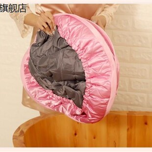 折叠泡澡桶保温罩熏蒸布盖木桶保温盖子塑料浴桶收纳汗蒸罩子