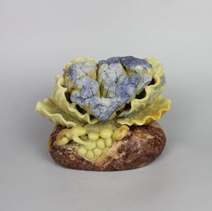 花菜青田石雕摆件蓝钉发财牛蛙天然精美手工艺术品招富贵冲冠人气