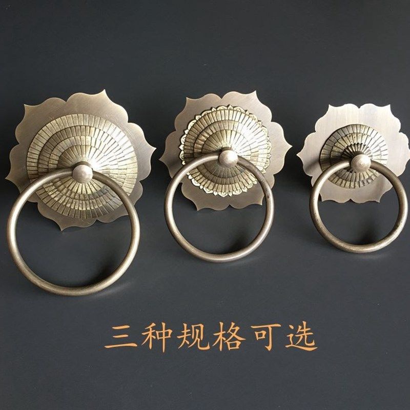 中式仿古大门拉手纯铜门环门把手兽头门环狮子头门环拉手老式拉环