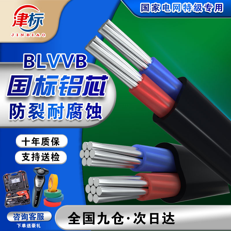 国标铝电缆线2芯电缆线4 6 10 16 25平方铝线电线铝电线户外架空