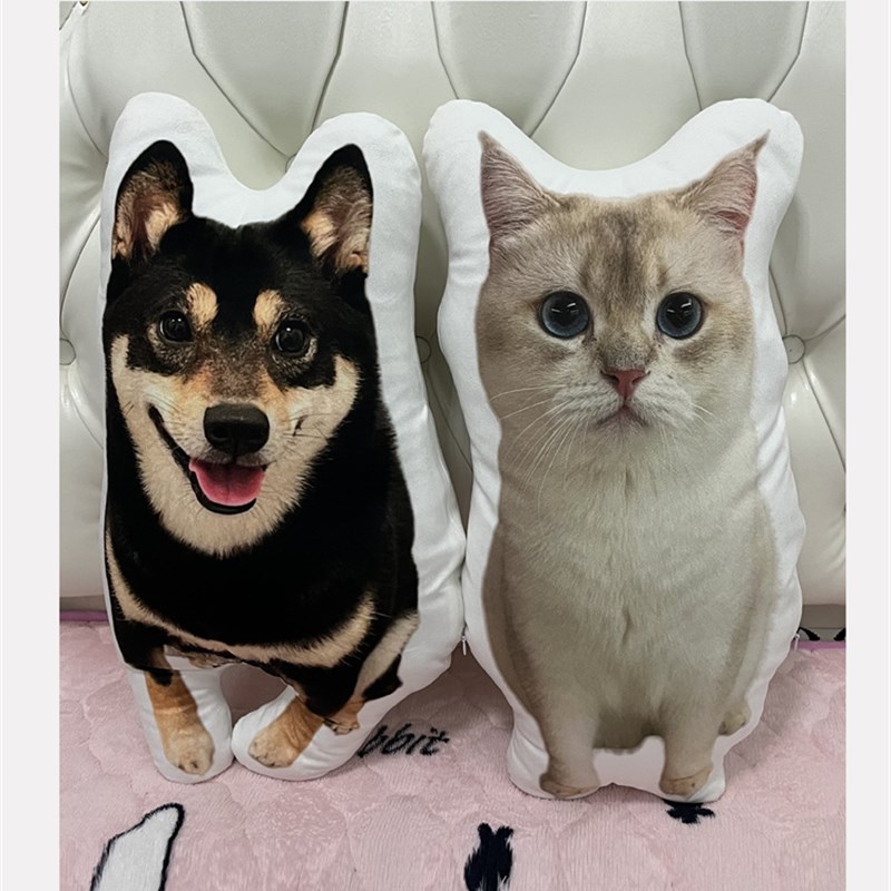 diy发照片定制异型抱枕猫咪狗狗图片定做人形靠垫枕头玩偶送礼物