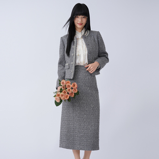 蜜澳短款外套2026春装新款时尚套春气质小香风半身裙子两件套女