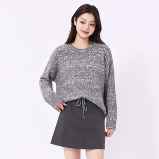 蜜澳绵羊毛毛衣女2026春装新品亲肤透气长袖打底衫毛针织衫简约女