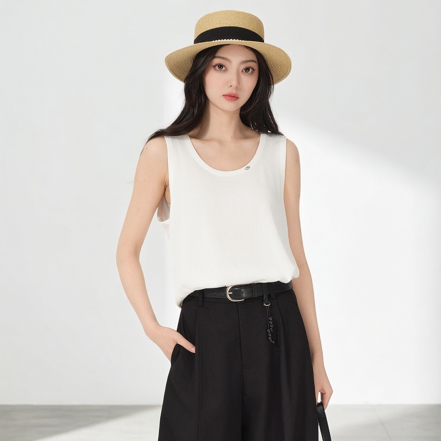 蜜澳内搭针织背心夏季