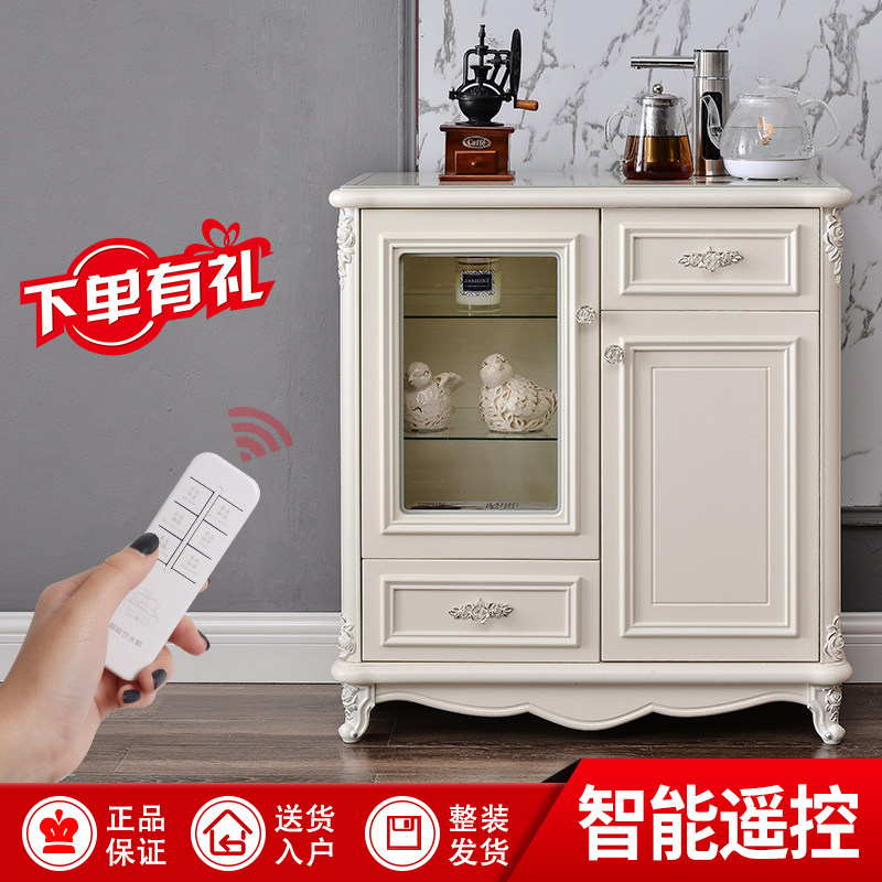 笛浪实木茶吧机家用全自动上水欧式E档饮水机下置水桶酒柜餐边柜