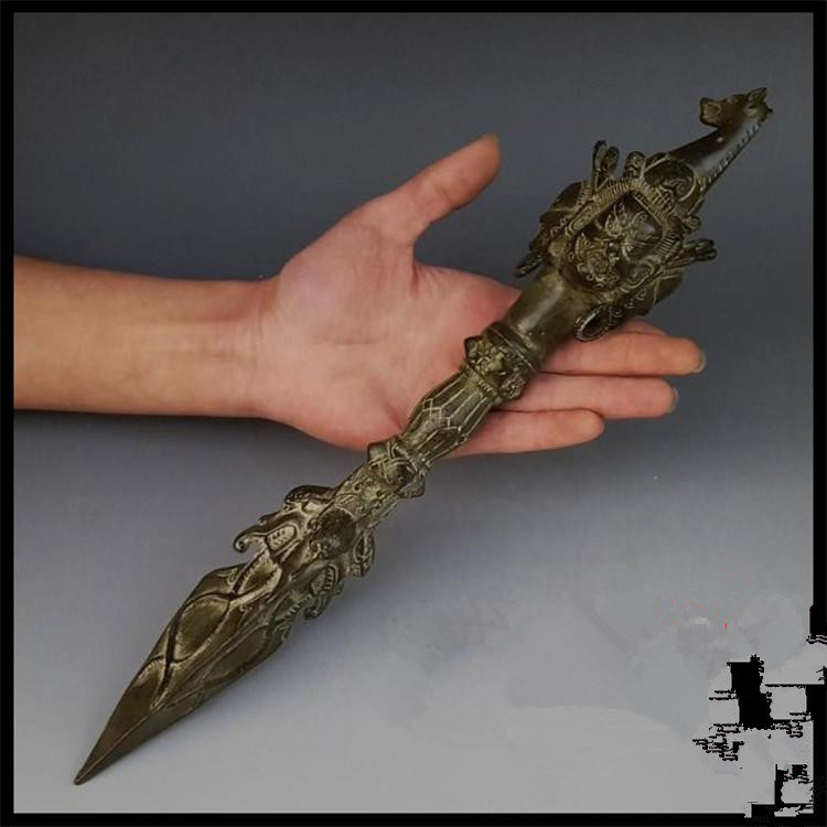 纯铜法器摆件 马头明王普巴金刚杵 H降魔杵三面普巴金刚橛密宗