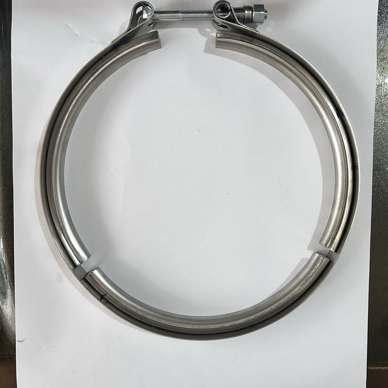 不锈钢双层加厚排气管卡箍大口径H带槽抱箍国五后处理喉箍