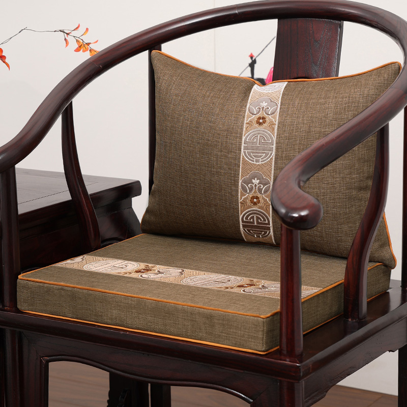 红木椅子乳胶坐垫中式餐椅茶椅圈椅垫H海绵垫子定制实木家具沙发