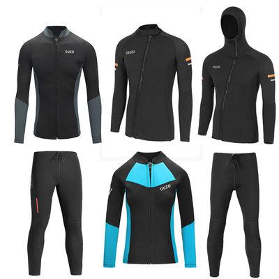 新款1.5mm分体潜水服男保暖泳衣防寒女连帽浮潜冲浪水母衣wetsuit