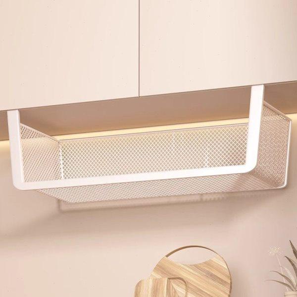 宿舍收纳架厨房置物架悬挂分层调味料挂篮橱柜内吊柜下保鲜膜挂架,收纳整理,冰柜置物架,淘宝优惠券,粉丝福利购,淘宝优惠卷