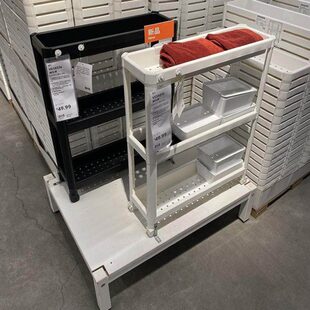 维灰恩置物架可移动手推车厨房客厅浴室夹缝收纳架卫生间小推车