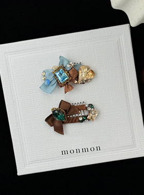 马尔济斯专用头饰K9高奢贵族宝石西高地发卡约克夏比熊小狗发夹