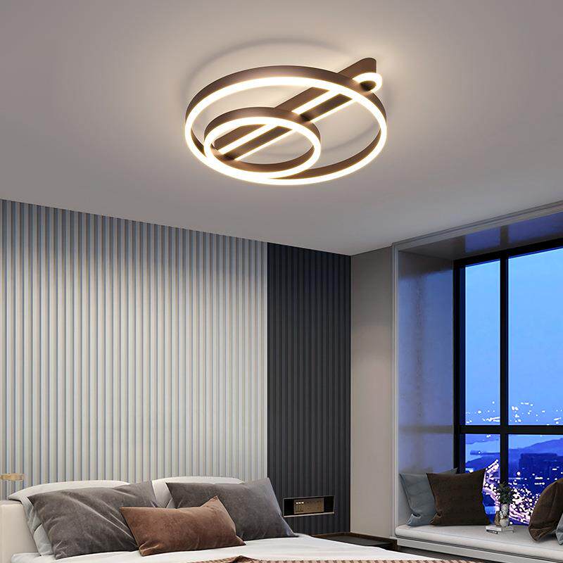 主卧室led吸顶灯创意北欧灯具设计师个性后现代简约金色轻奢灯饰