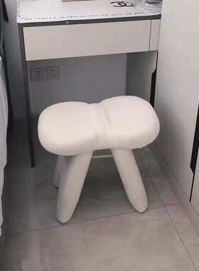 YW凳子蝴蝶结化妆凳现代梳妆凳梳妆台椅子白色卧室现代简约家用