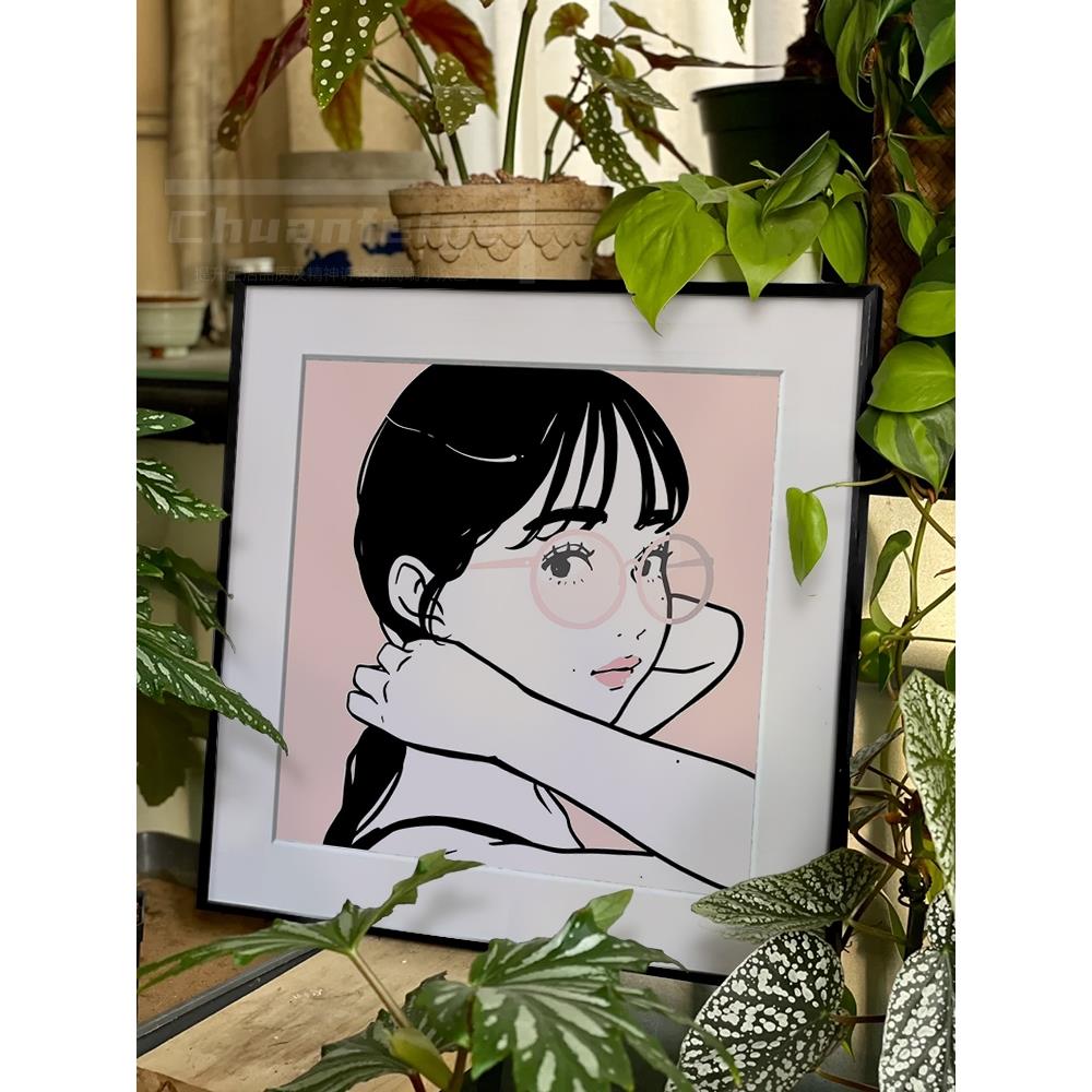 人物潮牌艺术版画主题酒店组合挂画个性创意书房卧室女生装饰画