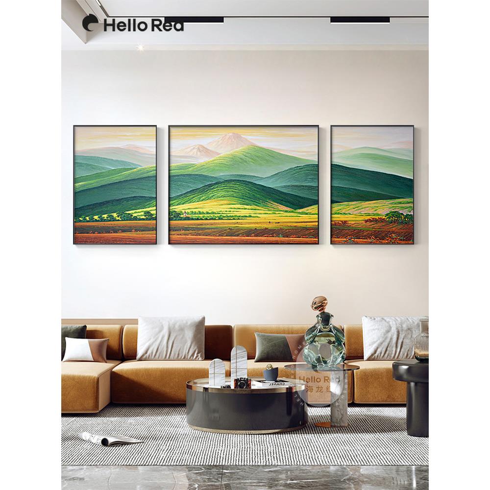 世界名画巨人山客厅装饰画背有靠山办公室背景墙挂画风景招财壁画