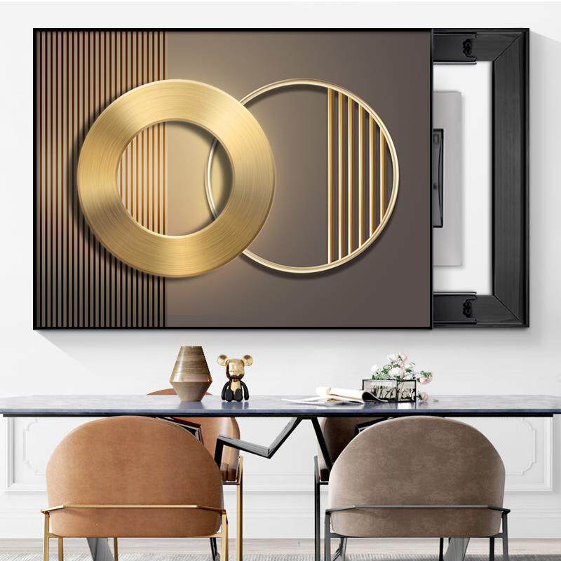 轻奢电表箱装饰画遮挡配电箱电闸盒现代简约空开箱免打孔抽象挂画