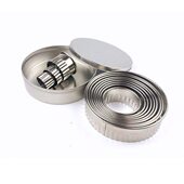 set Cutters Stainless Round 12pcs Biscuit Steel Cookie Circl