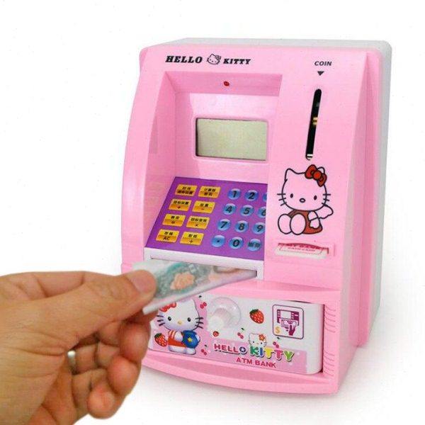 创意儿童ATM存钱罐储蓄钱罐自动存取款机可爱超大号密码卡通纸币