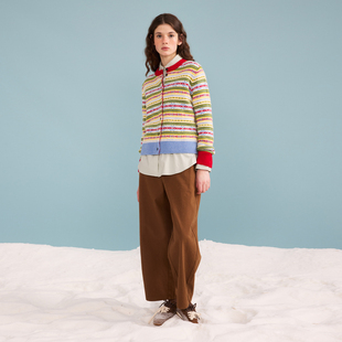 SUUYUUWANG25冬新品原创设计解构分割弧线茧型九分牛仔裤