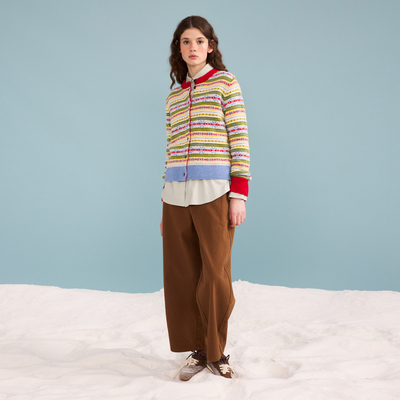 SUUYUUWANG25冬新品原创设计解构分割弧线茧型九分牛仔裤