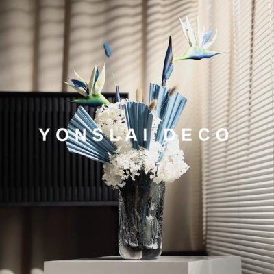 现代轻奢玻璃水培花瓶摆件餐桌茶几插花干花家居样板间客厅软装,家居饰品,花瓶,淘宝优惠券,粉丝福利购,淘宝优惠卷