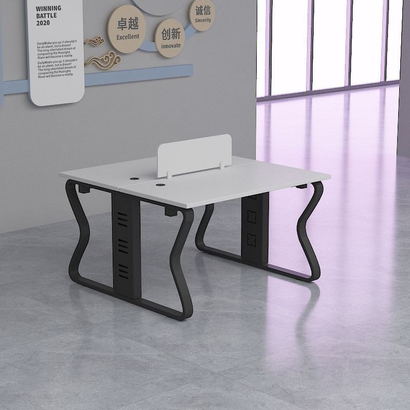 MH职员办公桌简约现代6四4人位工作位员工桌屏风桌椅组合办公室家