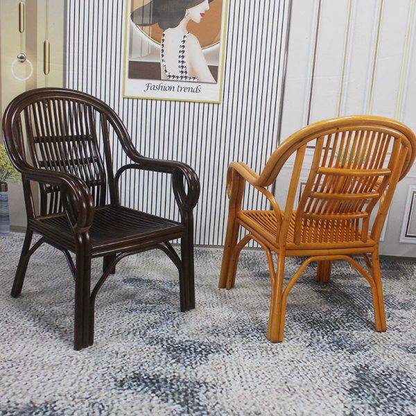 印尼藤编休闲椅家用阳台扶手椅中式田园单人椅真藤靠背椅老人椅子,住宅家具,阳台椅,淘宝优惠券,粉丝福利购,淘宝优惠卷