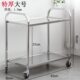 304加厚不锈钢餐车二三层小推车送餐车酒店推车酒水车收碗车商用