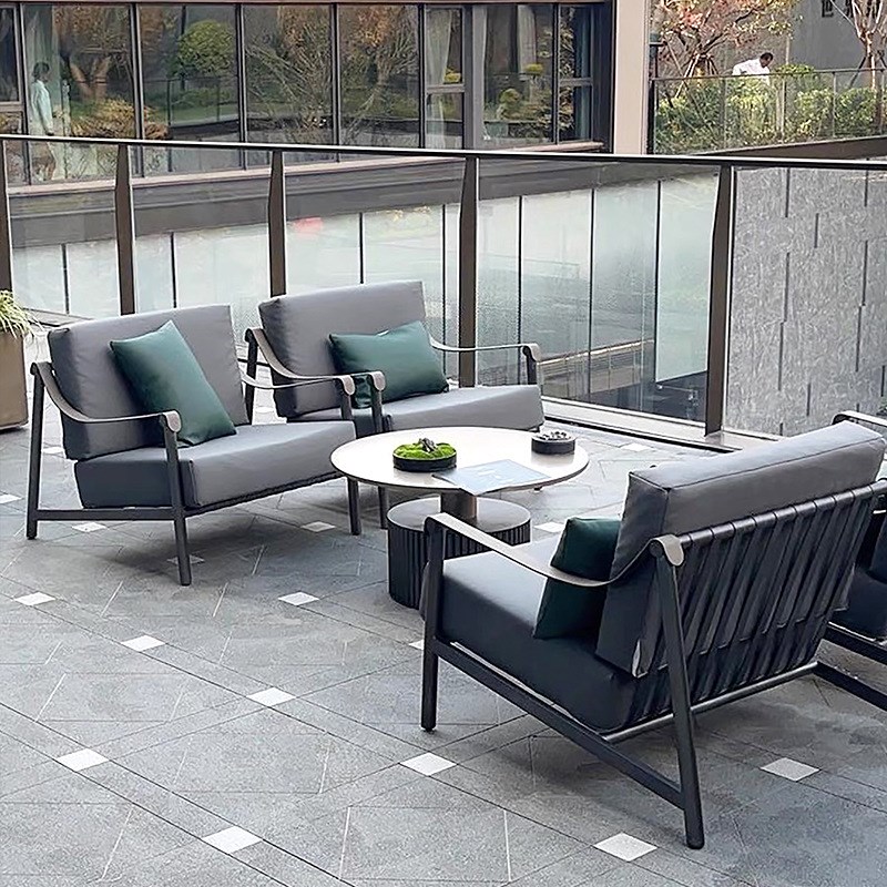 户外藤编沙发庭院露台室外阳台编绳椅子组合别墅民宿花园休闲家具