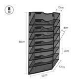 文壁挂式 架件178架金属多志层书架A4文件资料架铁艺杂架报刊斜底8