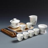 便携式 功旅茶具羊脂玉行白瓷夫旅行茶62027酒具整套随身户外店公