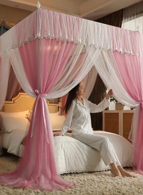 新卧蚊5帐1.米床三开门公主风纹帐1.8x2m双人家用室w0HEcwAa宫廷