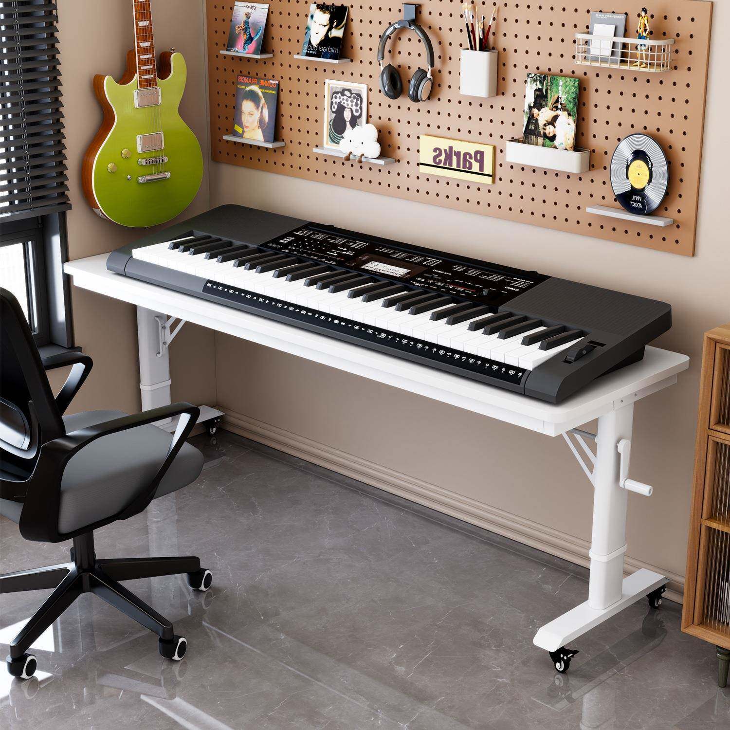 琴可移动手摇升降通型桌电钢琴电子琴支架用88键98561键编曲桌作