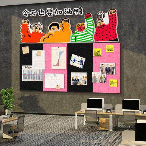 毛毡贴员工风采照片公告栏展示板办室司墙面装饰企业文化氛围布置